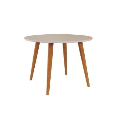 Imagem de Mesa de Sala Jantar Dani 1,10 Madeira/Off White/Nude - Cimol