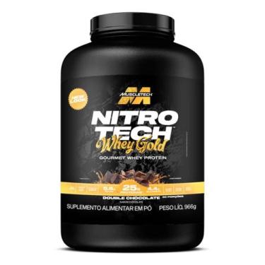Imagem de Whey Protein Nitro Tech Gold Pote 966g Muscletech Chocolate