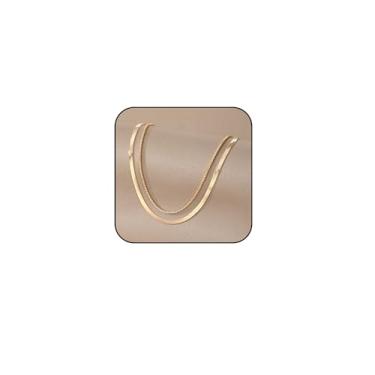 Imagem de Conjunto de colar de corrente de cobra em camadas douradas - design minimalista de camada dupla, joias delicadas banhadas a ouro para mulheres, presente moderno