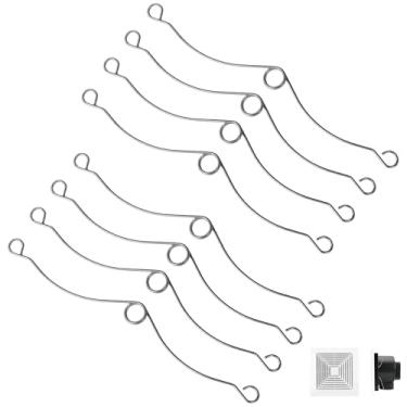 Imagem de Pacote com 8 clipes de mola para grade de ventilador S99140208 para série Broan-Nutone QT QTN RB RN XB XN ZB ZN, para ReVent RVL80, Clipes de mola de ventilador de banheiro de substituição