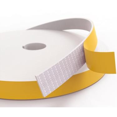 Imagem de Excluidor de rascunho para janelas de portas, fita de espuma autoadesiva, tira de vedação de rascunho para vedação de lacuna, 1,27 cm x 1/40.6 cm x 33 pés, branco