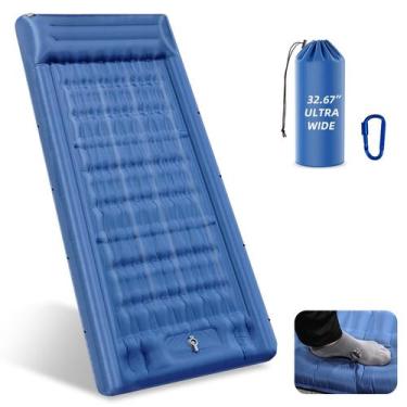 Imagem de Colchón Inflable InnoMast 83 cm Extra Ancho con Almohada para Camping
