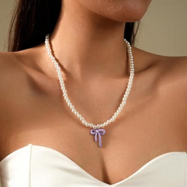 Imagem de Colar feminino de luxo francês de pérolas falsas, corrente chique de pequeno lote, joia moderna minimalista elegante, one size, Metal, Sem Pedra Preciosa