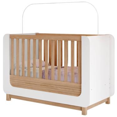 Imagem de Berço Mini Cama Grade Fixa 146x78 Cm Aconchego Branco Jequitiba Hp Henn