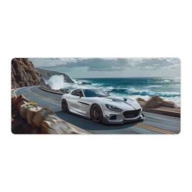 Imagem de HouLaiZhe Tapete de mouse JDM Rx7 Speed Driving Sea Large Gaming Tapete de mesa Base de borracha antiderrapante Acessórios de computador Laptop Suprimentos Bloco de escrita para escritório casa 40 x