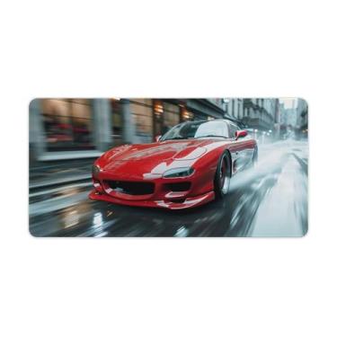 Imagem de HouLaiZhe Speed ​​JDM Rx7 Motion Blur Cool Large Gaming Mouse Pads Tapete de Mesa Base de Borracha Antiderrapante Laptop Acessórios de Computador Suprimentos Bloco de Escrita para Escritório Casa 30 x