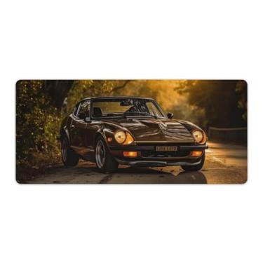 Imagem de Retro Classic Car JDM Car 280zx mesa mesa pad mouse pad antiderrapante grande material de escritório tapete de mesa impermeável borracha mesa pad para escritório jogo casa 40 x 90 cm
