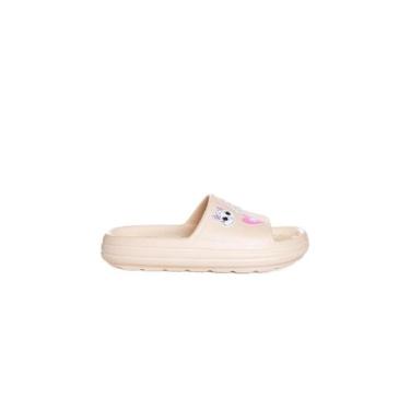 Imagem de Chinelo Slide Infantil Molekinha Creme, 27/28
