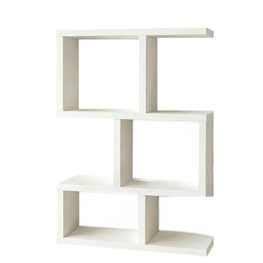 Imagem de Nicho ziguezague grande estante organizador escritório quarto sala de estar- branco