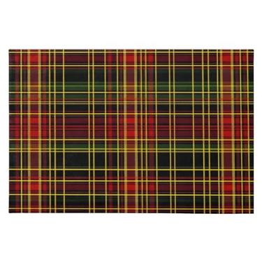 Imagem de CEBUGI Tapete de área 60 x 90 cm macio lavável tapete antiderrapante com suporte de borracha tapete xadrez de natal para sala de estar, quarto, decoração de casa