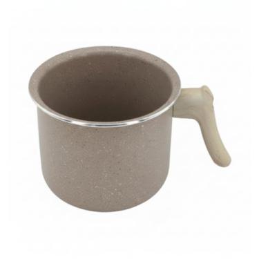 Imagem de Leiteira Antiaderente Indução Ø14cm Marble – Cabo de Madeira Ergonômico – Revestimento Antiaderente Fácil de Limpar – Aquece Rápido – Ideal para Leite, Molhos e Preparos Diários