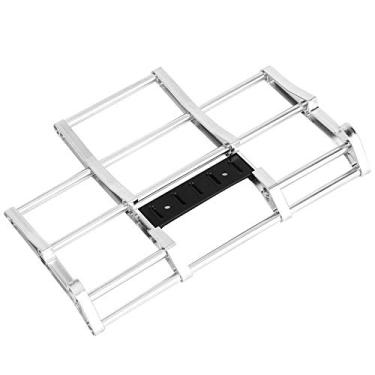 Imagem de Ymiko Amortecedor Dianteiro de Metal para Carro RC Escala 1/14, Acessório de Modelo de Caminhão, Preto, Compatível Com Vários Modelos (N10210S prata)