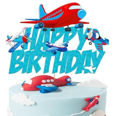 Imagem de Airplane Cake Topper Airplane Cake Decorations Airplane Birthday Party Decorations Kids Plane Theme Party Baby Shower