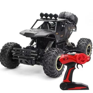 Imagem de CARRINHO RC OFF ROAD METAL MONSTER TRUCK DE CONTROLE REMOTO, 37CM COM TRAÇÃO (4X4), DISTÂNCIA DE ATÉ 50 METROS (Preto)