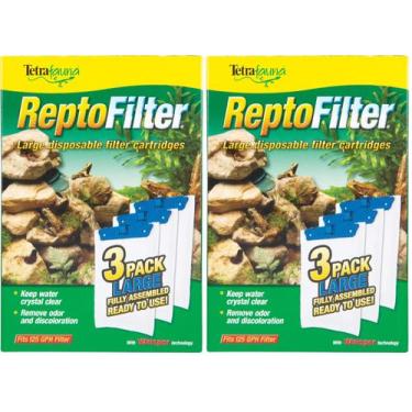 Imagem de Pacote com 3 cartuchos de filtro descartáveis grandes Tetra ReptoFilte