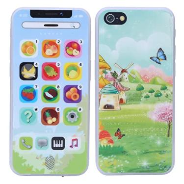 Imagem de Naroote Brinquedo Educacional para Celular Musical Leve para Bebês Com Aparência Colorida para Desenvolvimento Auditivo Infantil e Concentração para Meninos/meninas (Azul)