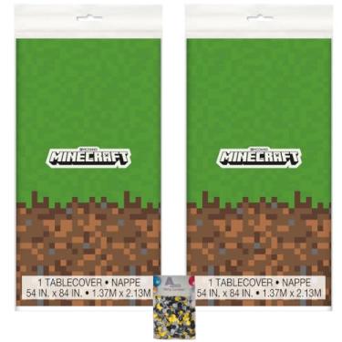 Imagem de Unique Minecraft Party Supplies Includes Minecraft Tablecovers and Confetti to Set The Perfect Backdrop for Your Minecraft Birthday Party