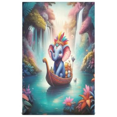 Imagem de Joisal Toalha de chá de mão fofa peculiar bonito elefante azul panos de prato para cozinha panos de prato decorativos panos de prato macios absorventes 45 x 71 cm, 6 pacotes