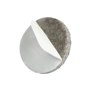 Imagem de Guarnições para Móveis em Feltro Redondo Cinza com Poliéster Cartela com 22 Unidades