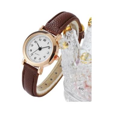 Imagem de Relógio feminino moda pequena árabe relógios de quartzo pulseira de co