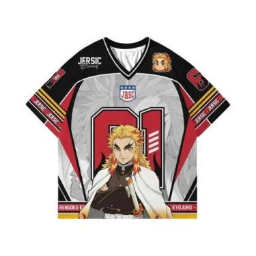 Imagem de Camiseta Unissex Oversize Estilo Y2K Coreano Demon Slayer Kimetsu Anim