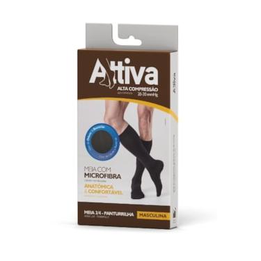 Imagem de Meia 3/4 Attiva - Alta Compressão Masculina - Ponteira Fechada - Cor P