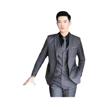Imagem de Terno Masculino Slim Fit Estilo Britânico Formal Para Casamento S-8XL 