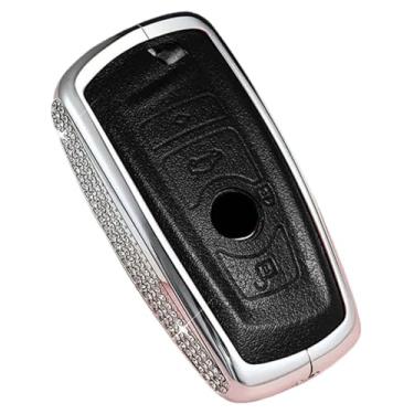 Imagem de Capa luxuosa para chave de carro compatível com BMW F10 F20 F30 F34 F11 F15 F16 1 3 5 7 Series X1 X3 X5 X6 F25 F31 M3 M4 Chave Fob Capa Acessórios(Black)