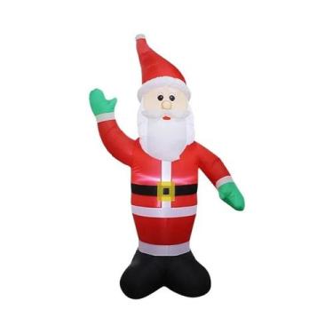 Imagem de Papai Noel Inflável De 2,4m Com Luz LED Para Decoração De Natal, Ornam