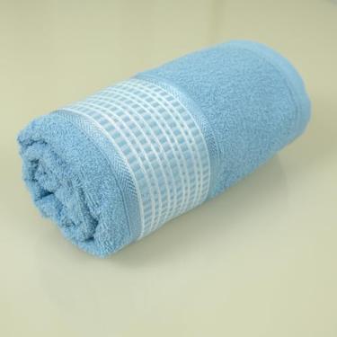 Imagem de Toalha de Banho Atoalhado Felpudo Coral 100% Algodão 145x75cm 360g/m² 1 Peça (Azul Bebe)