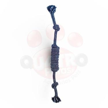 Imagem de Brinquedo mordedor para cachorro 40 cm  Chalesco Toys Rope Coin, Preto