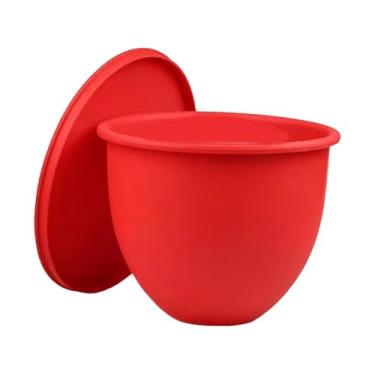 Imagem de Baoblaze Protetor de tigela de silicone para batedeira, a arranhões, peça de reposição para eletrodomésticos de cozinha, compatível com batedeiras, Vermelho