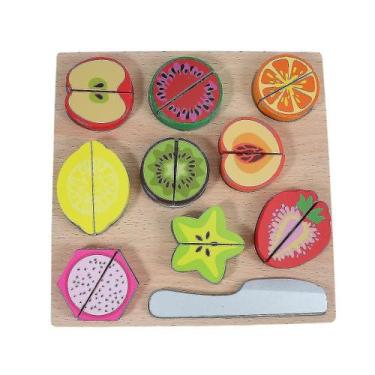 Imagem de Conjunto de brinquedos educativo para cortar frutas para crianças - Gl