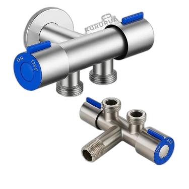 Imagem de 2X Torneira Registro Banheiro Acabamento Em Inox Válvulas Du