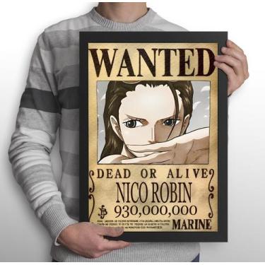 Imagem de Quadro Procura-se Nico Robin - One Piece (Tamanho A3) - Shimai