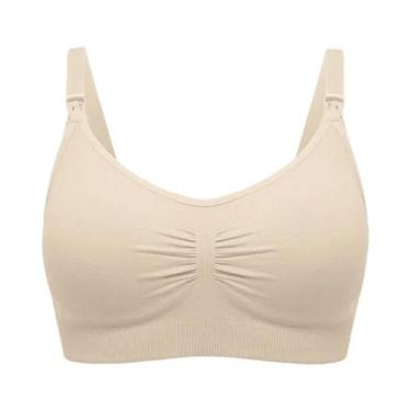 Imagem de Sutiã De Amamentação Sem Costura plus Size Respirável Com Efeito Push 