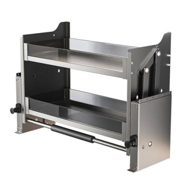 Imagem de Cesta de elevação de prateleira de cozinha, organizador de armário de puxar para baixo, prateleira de puxar para baixo, adequada para cozinha, bar, armário de café e despensa, rolamento de carga 20 kg