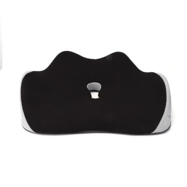 Imagem de Aramox Almofada de Assento de Espuma Viscoelástica, Design Ergonômico para Alívio de Pressão e Melhoria de Postura Com Suporte Em Forma de W, para Cadeira de Escritório Cadeira de Mesa (BLACK)