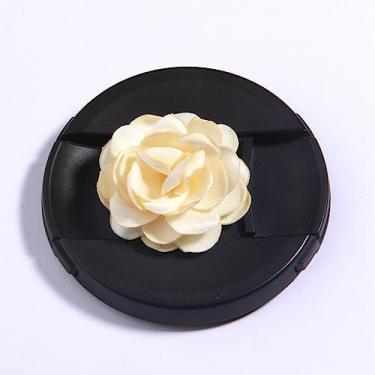 Imagem de NevStp 10 peças de flores artificiais de chiffon rosa camélia para decoração de vestido de convite de casamento, 3