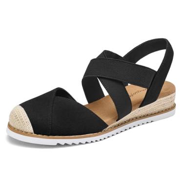 Imagem de mysoft Sandálias femininas cruzadas, Preto, 39