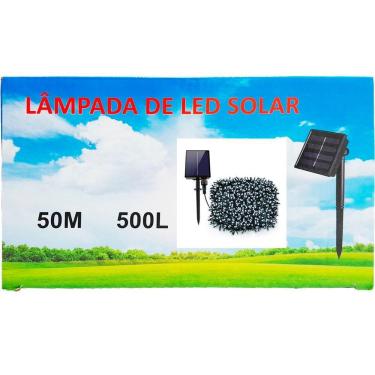 Imagem de Pisca Fio De Leds Solar 500 Lâmpadas Decoração Externa 50m