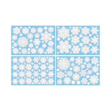 Imagem de Adesivos De Janela Em Forma De Floco De Neve 137pcs 4 Folhas/Conjunto 