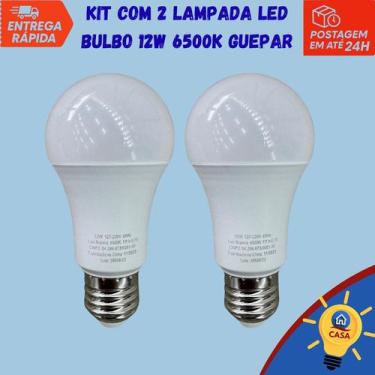 Imagem de Lâmpada LED Bulbo 12W Bivolt 6500K  Guepar - Kit com 2 unidades