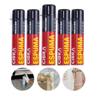 Imagem de Kit com 5 Espuma Expansiva Multiuso Pro 340g Cibra