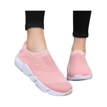 Imagem de Tênis Femininos plus Size De Malha, Estilo Slip-on, Confortáveis, Vulc
