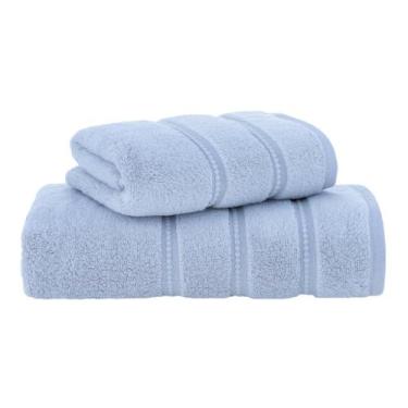 Imagem de Jogo de Banho Gigante e Rosto 2 Pçs Baby Skin Buddemeyer Luxus, Azul 1