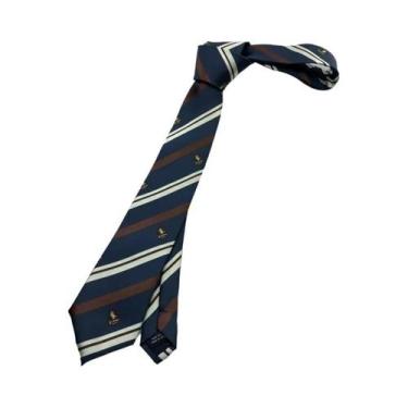 Imagem de Café listrado Tie-Free impresso Brown Tie para meninas, estilo univers