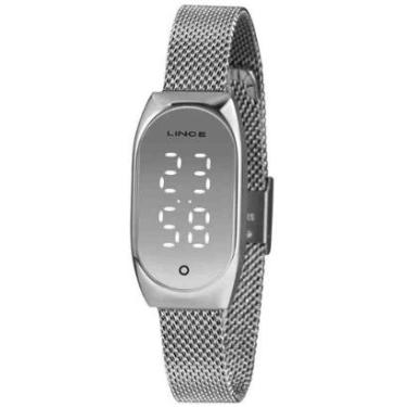 Imagem de Relógio Lince Led Feminino Digital Ldm4706l - Prata-Feminino
