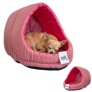 Imagem de Cama Iglu Suede Luxo Caes Gato Lavavel Caminha Oferta Rosa P - Maxximo