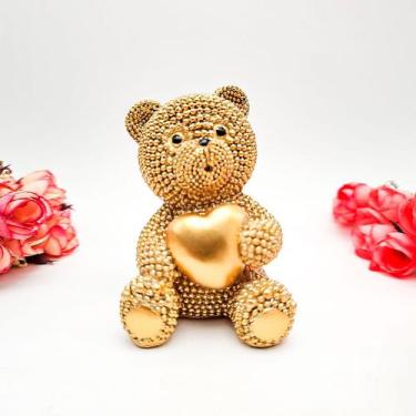 Imagem de Urso Decorativo Estátua Enfeite Casa Sala Quarto Menina Escritório Pre